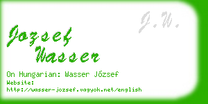 jozsef wasser business card
